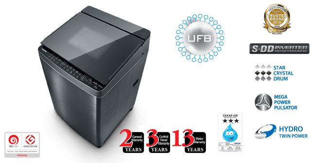 生活家電 洗濯機 Toshiba 16KG Washing Machine [AW-DUG1700WM(SS)] [AW-DUG1700WM(SS 